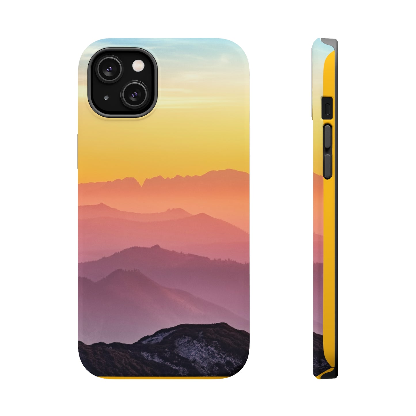 Watercolor Mountain Peaks