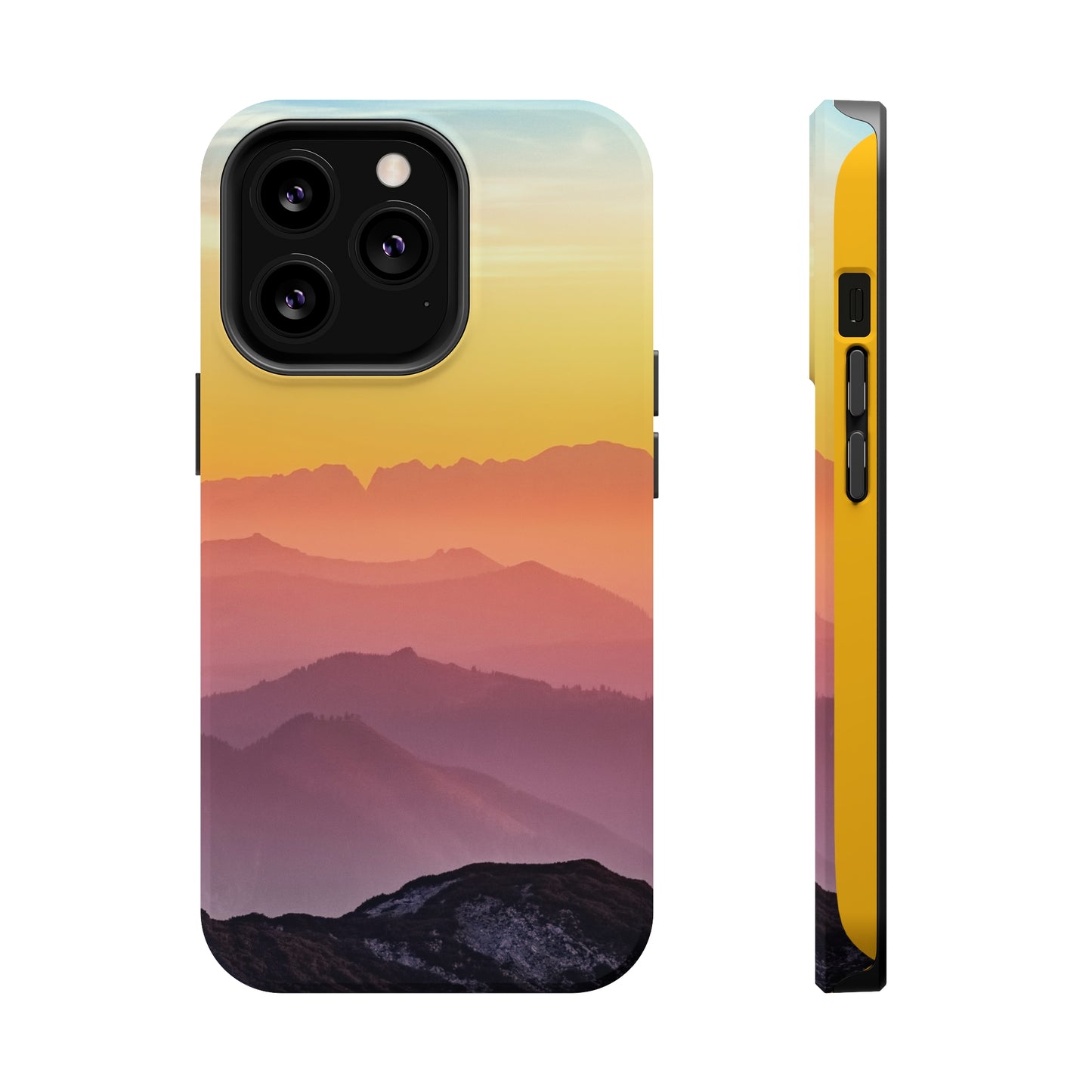 Watercolor Mountain Peaks