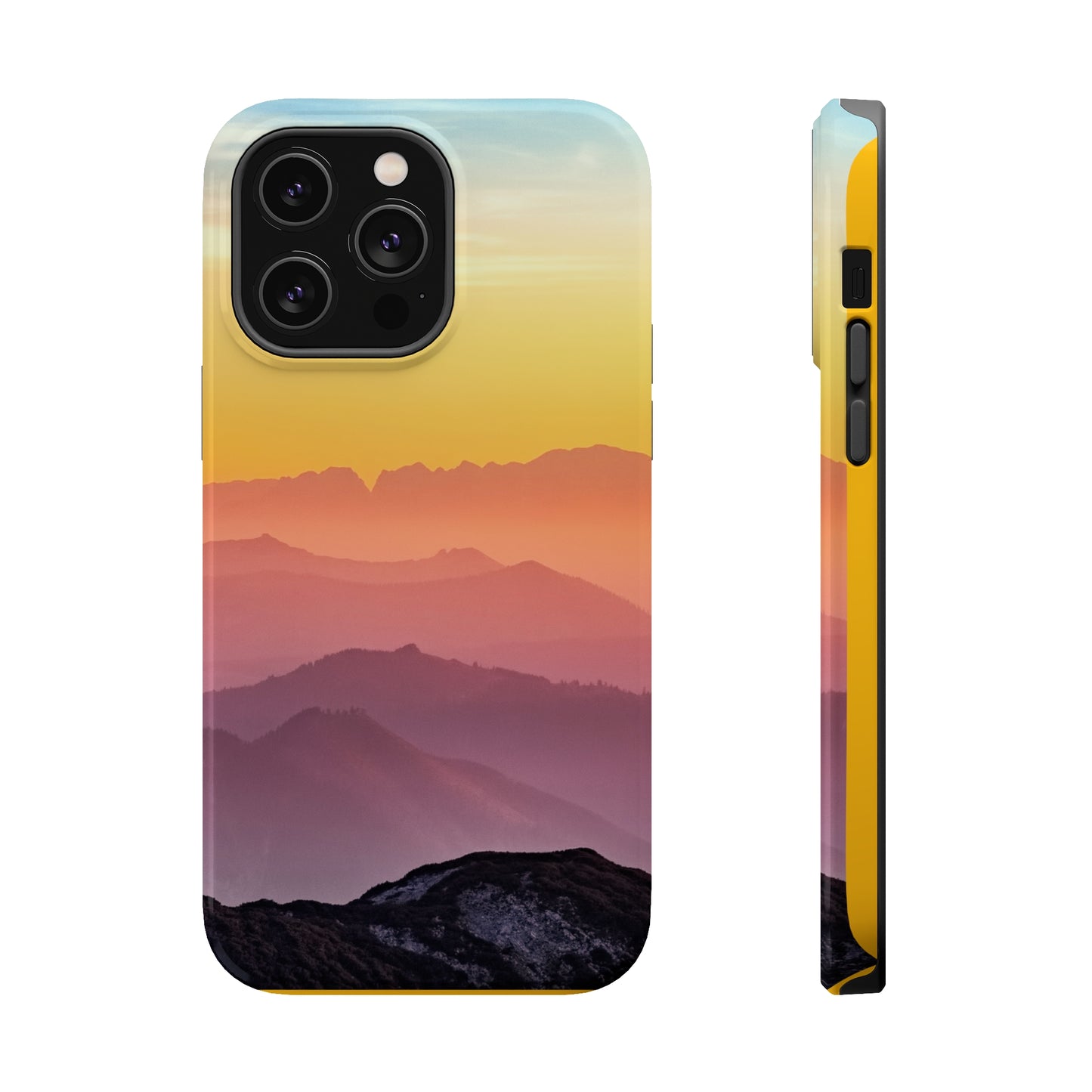 Watercolor Mountain Peaks