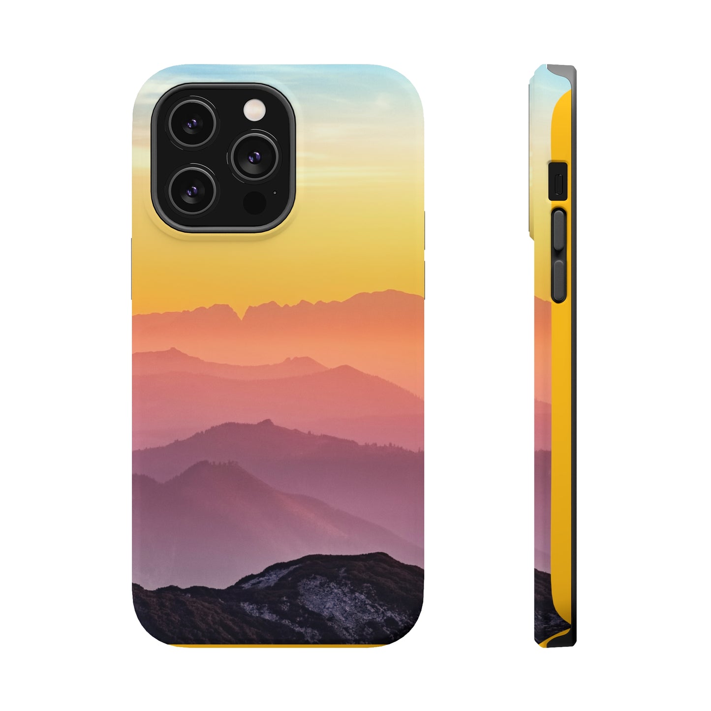 Watercolor Mountain Peaks