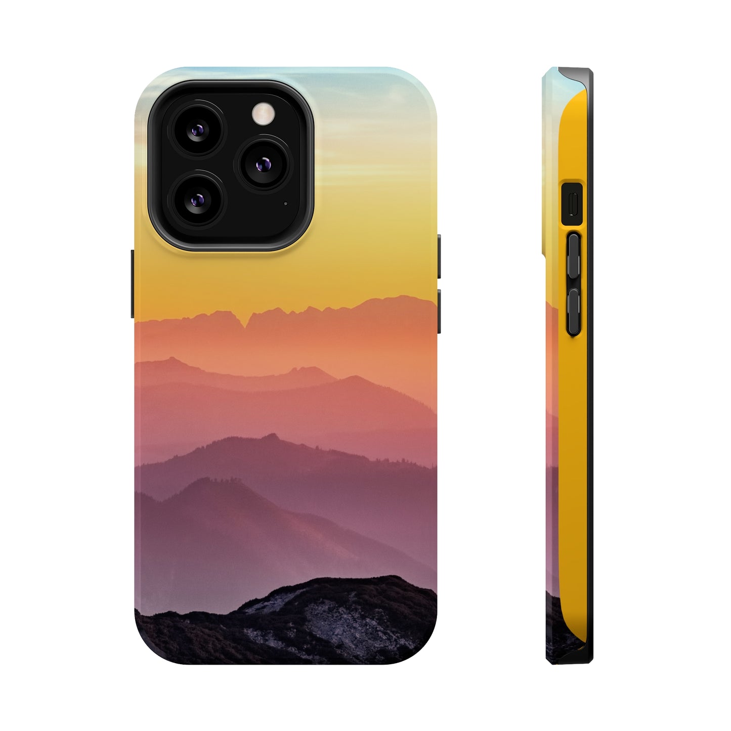 Watercolor Mountain Peaks